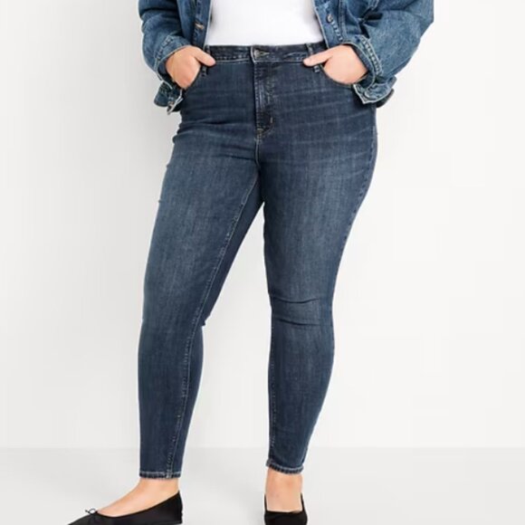 Old Navy High-Waisted Rockstar Super-Skinny Jeans 22 Long - Picture 1 of 6